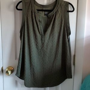 Size L Ann Taylor Green Tank Top